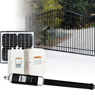 500KG 10W Solar Single Swing Auto Motor Remote Gate Opener - 0