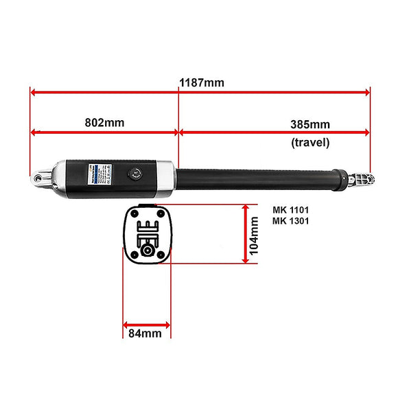 500KG 10W Solar Single Swing Auto Motor Remote Gate Opener