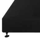 Palermo King Single Ensemble Bed Base Midnight Black Linen Fabric-5