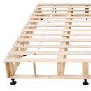 Palermo King Single Ensemble Bed Base Midnight Black Linen Fabric-7