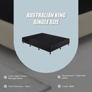 Palermo King Single Ensemble Bed Base Midnight Black Linen Fabric-12