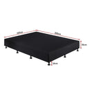 Palermo King Single Ensemble Bed Base Midnight Black Linen Fabric-14