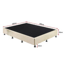 Palermo King Single Ensemble Bed Base Platinum Natural Sand Linen Fabric-8