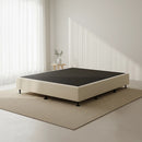 Palermo King Single Ensemble Bed Base Platinum Natural Sand Linen Fabric-2