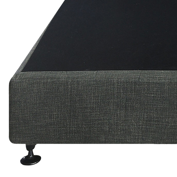 Palermo King Single Ensemble Bed Base Platinum Graphite Linen Fabric