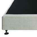 Palermo King Single Ensemble Bed Base Platinum Light Grey Linen Fabric-5