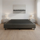 Palermo King Ensemble Bed Base Platinum Graphite Linen Fabric-5