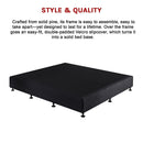 Palermo King Ensemble Bed Base Midnight Black Linen Fabric-11