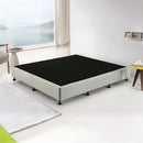 Palermo King Ensemble Bed Base Platinum Light Grey Linen Fabric-4