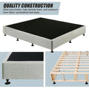 Palermo King Ensemble Bed Base Platinum Light Grey Linen Fabric-7