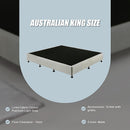 Palermo King Ensemble Bed Base Platinum Light Grey Linen Fabric-10