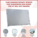 3.4m Caravan Privacy Screen Side Sunscreen Sun Shade for 12' Roll Out Awning-3
