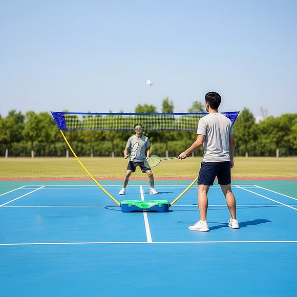 Folding Portable Badminton Combo Set Volleyball Net Outdoor Sports