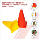 230mm Training Cones Set Witches Hat Football Soccer Rugby Traffic-3