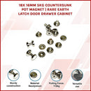18x 16mm 5kg Countersunk Pot Magnet | Rare Earth Latch Door Drawer Cabinet-3