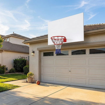 Pro Size Wall Mounted Basketball Hoop Ring Goal Net Rim Dunk Shooting Outdoor - 0