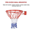 Pro Size Wall Mounted Basketball Hoop Ring Goal Net Rim Dunk Shooting Outdoor-10