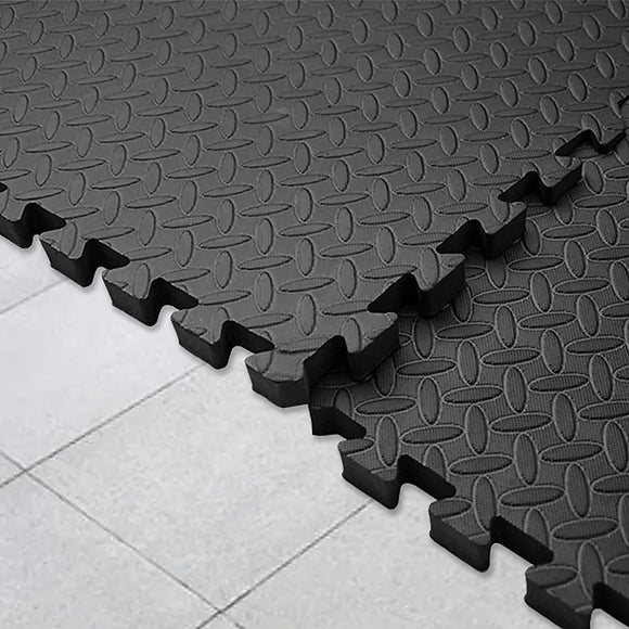 12 Tiles EVA Rubber Foam Gym Mat 60x60cm – 2.5cm Thick Fitness Flooring Set