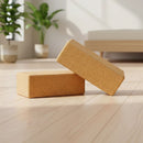 2 x Cork Yoga Block Set Natural Exercise Brick Support for Balance, Stretching and Stability-5