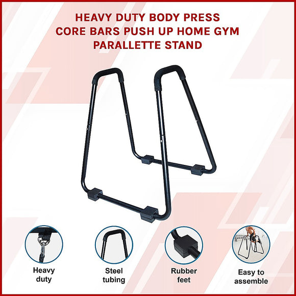 Heavy Duty Parallette Bars – Push Up & Core Strength Training Stands for Home Gym