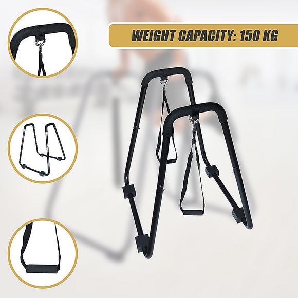 Heavy Duty Parallette Bars – Push Up & Core Strength Training Stands for Home Gym