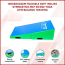 120x60x35cm Foldable Soft Incline Gymnastics Wedge Mat for Yoga & Balance Training-3