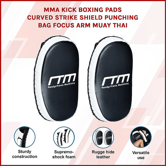 MMA Kick Boxing Pads Curved Strike Shield Muay Thai Punching Focus Pad