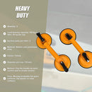 2x 100kg Aluminum Alloy Double Locking Suction Cup Glazer Glass Sucker Lifter-9