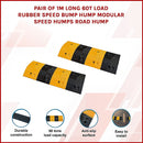 Pair of 1m Long 60T Load Rubber Speed Bump Hump Modular Speed Humps Road Hump-3