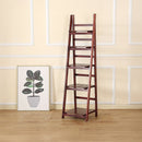 5 Tier Wooden Ladder Shelf Stand Storage Book Shelves Shelving Display Rack-2