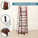 5 Tier Wooden Ladder Shelf Stand Storage Book Shelves Shelving Display Rack-8