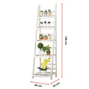 5 Tier Wooden Ladder Shelf Stand Storage Book Shelves Shelving Display Rack-8