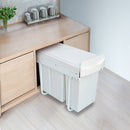 Pull Out Bin Kitchen Double Dual Slide Garbage Rubbish Waste 10L+20L-6