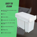 Pull Out Bin Kitchen Double Dual Slide Garbage Rubbish Waste 10L+20L-10