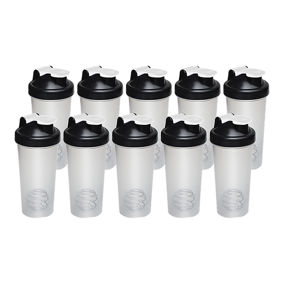 10x 700ml Protein Shaker Bottles – Gym Supplement Blender Mixer Shake Cups