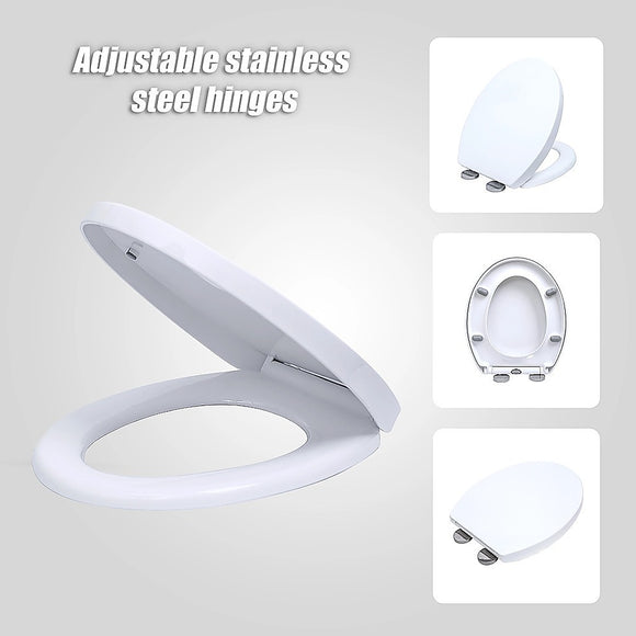 Quick Release Soft Close Toilet Seat White Bathroom Heavy Duty