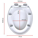 Quick Release Soft Close Toilet Seat White Bathroom Heavy Duty-12