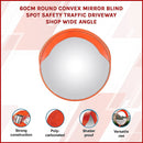 60cm Round Convex Mirror Blind Spot Safety Traffic Driveway Shop Wide Angle-5