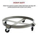 Drum Dolly 450kg 55 Gallon w Swivel Casters Heavy Duty Steel Frame Non Tipping-11