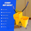 20L Deluxe Mop Wringer Bucket Side Press Janitor Commercial Cleaning-11