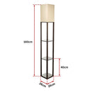 Shelf Floor Lamp - Shade Diffused Light Source with Open-Box Shelves-8