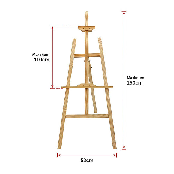 Pine Wood Easel Artist Art Display Painting Shop Tripod Stand Wedding