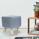 Fabric Ottoman Foot Stool Rest Pouffe Footstool Wood Storage Padded Seat-5