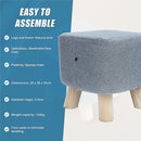 Fabric Ottoman Foot Stool Rest Pouffe Footstool Wood Storage Padded Seat-10