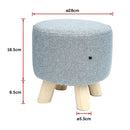 Fabric Ottoman Foot Stool Rest Pouffe Footstool Wood Storage Padded Seat-11