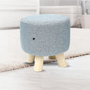 Fabric Ottoman Foot Stool Rest Pouffe Footstool Wood Storage Padded Seat-2