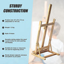 Tabletop Easel Wood Studio H Frame Artist Painting Display Stand For Art Wedding Shop Use-5