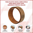 Yoga Pilates Wheel Cork Circle Prop Back Chest Hips Abdomen Stretch Roller-3