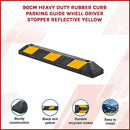 90cm Heavy Duty Rubber Curb Parking Guide Wheel Driveway Stopper Reflective Yellow-6