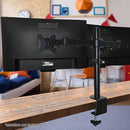 Dual LCD Monitor Desk Mount Stand Adjustable Fits 2 Screens Up To 27"-2